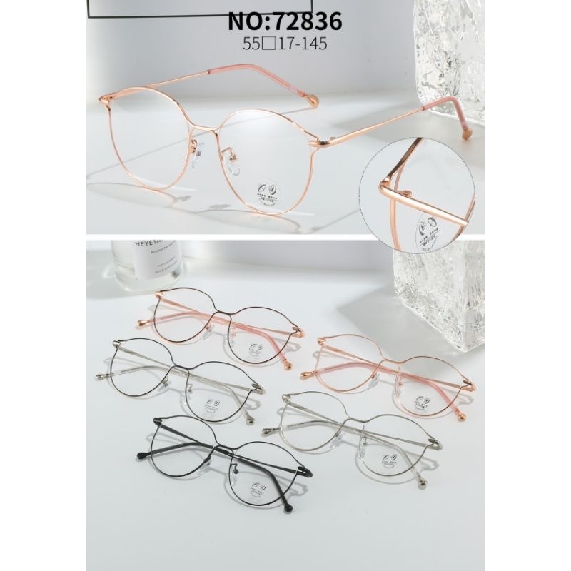 Vintage Eyeglasses Frame Korean Style Spectacle Glasses With Blue Light ...