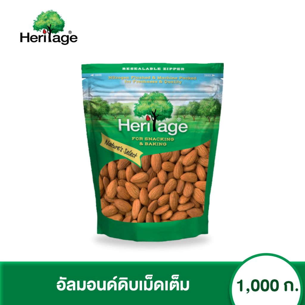 Heritage Full Raw Almonds 1000 g. Whole 1000 | Shopee Philippines