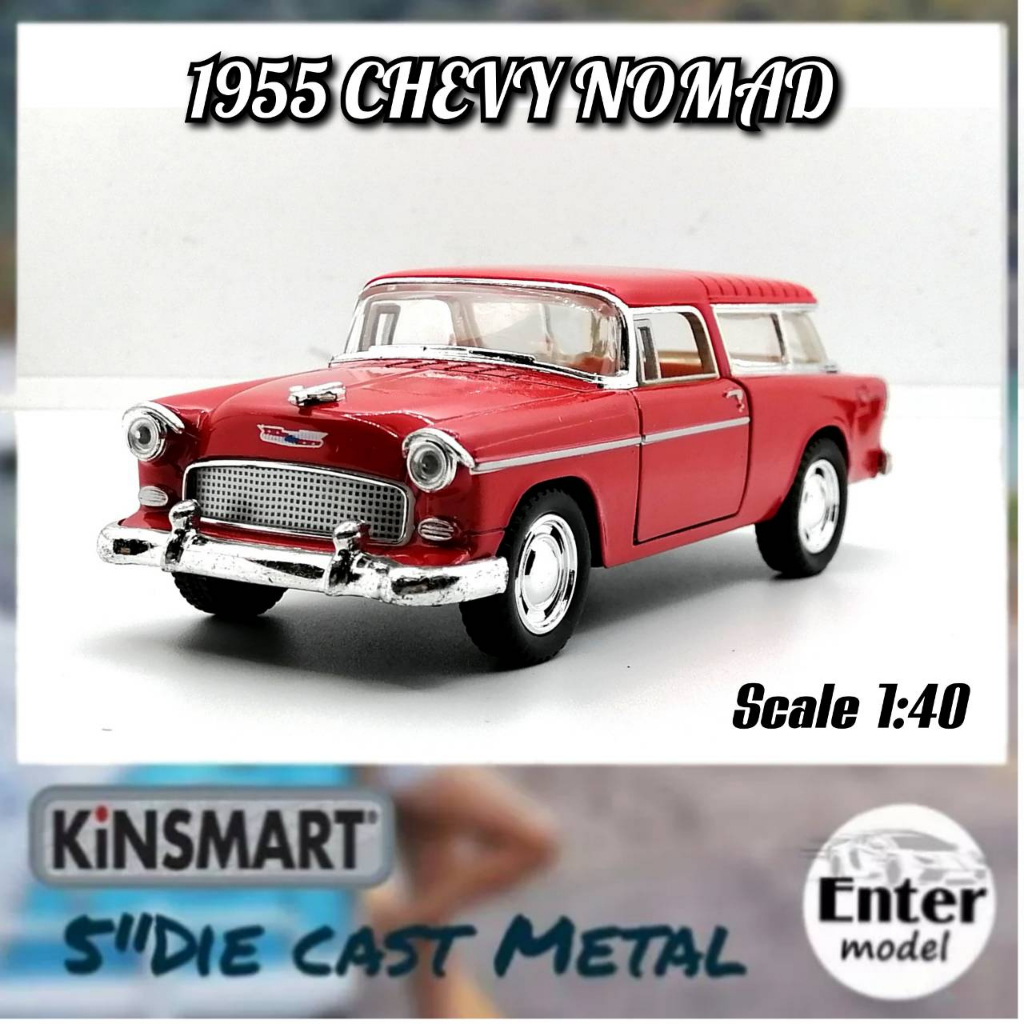 KINSMART Diecast Model Car License Copyright Authentic Classic Car 1955