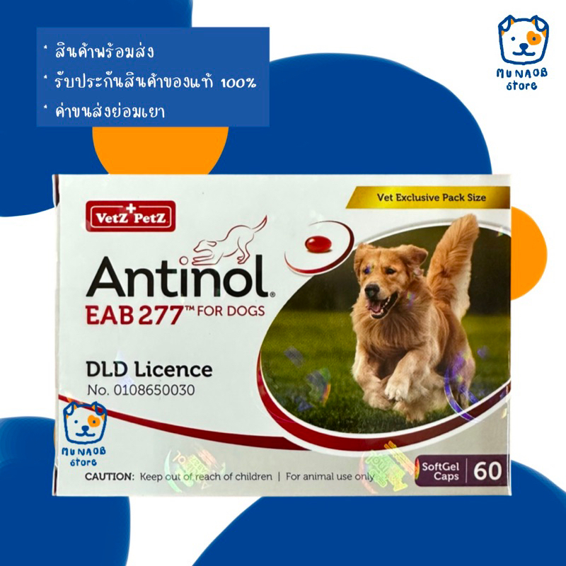 Antinol Dog 60 Caps Joint Health Supplement For Dogs (Expiry 02/2025 ...