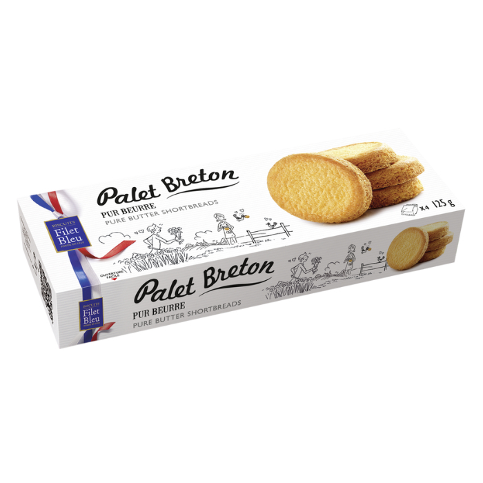 Filat Bleu Shortbread French Style Butter 125gCookies Palet Breton