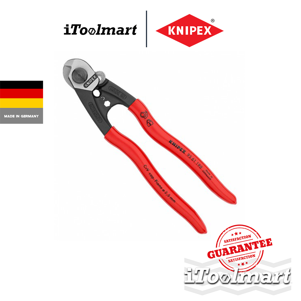 KNIPEX Wire Rope Cutter Plier 95 61 190 SB Shopee Philippines