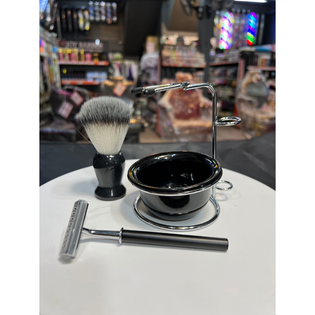 Complete Vintage Shaving Set Razor Dust Brush Cup | Shopee Philippines