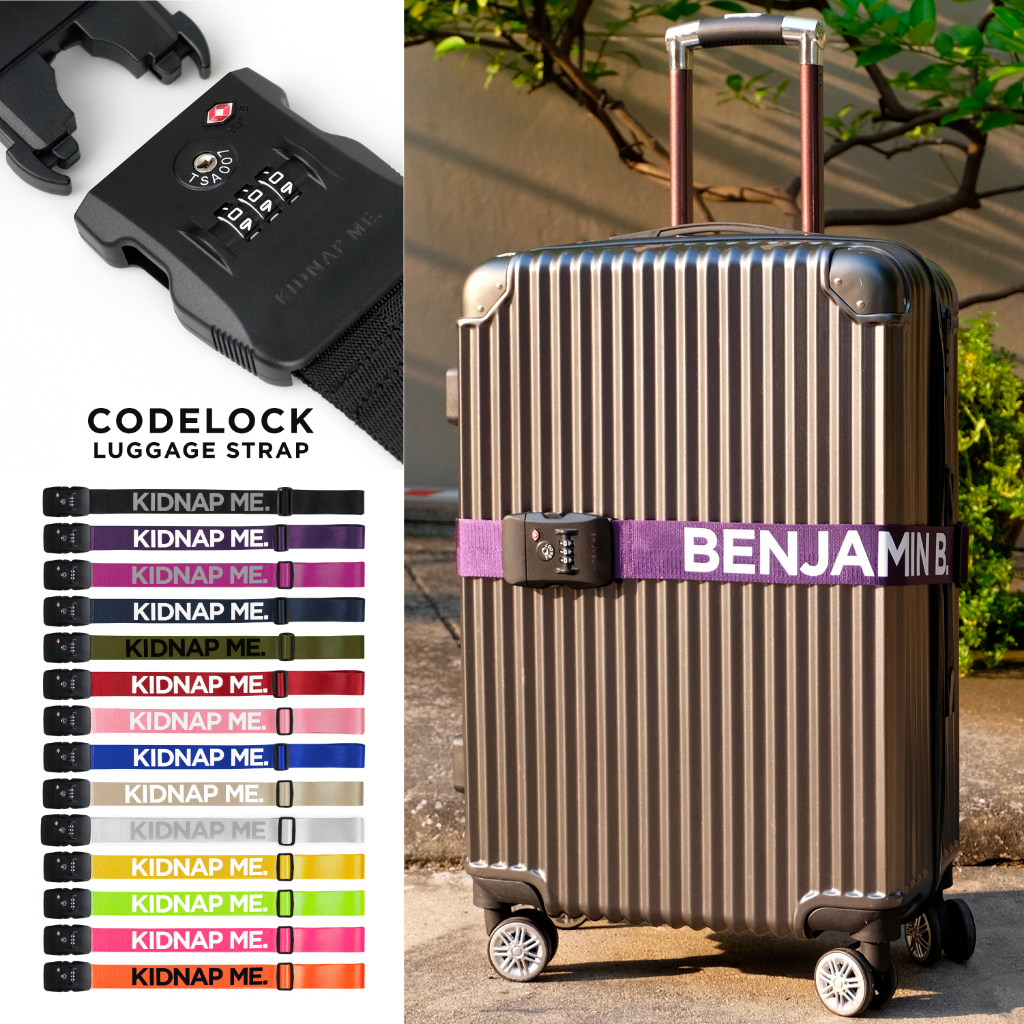 LUGGAGE STRAP Tsa LOCK CODE Prevents Breakage Screen Name KIDNAP ME ...