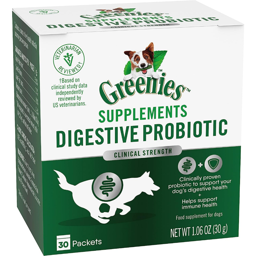 Greenies Digestive Probiotic Dog Supplement Powder Nourish The System ...
