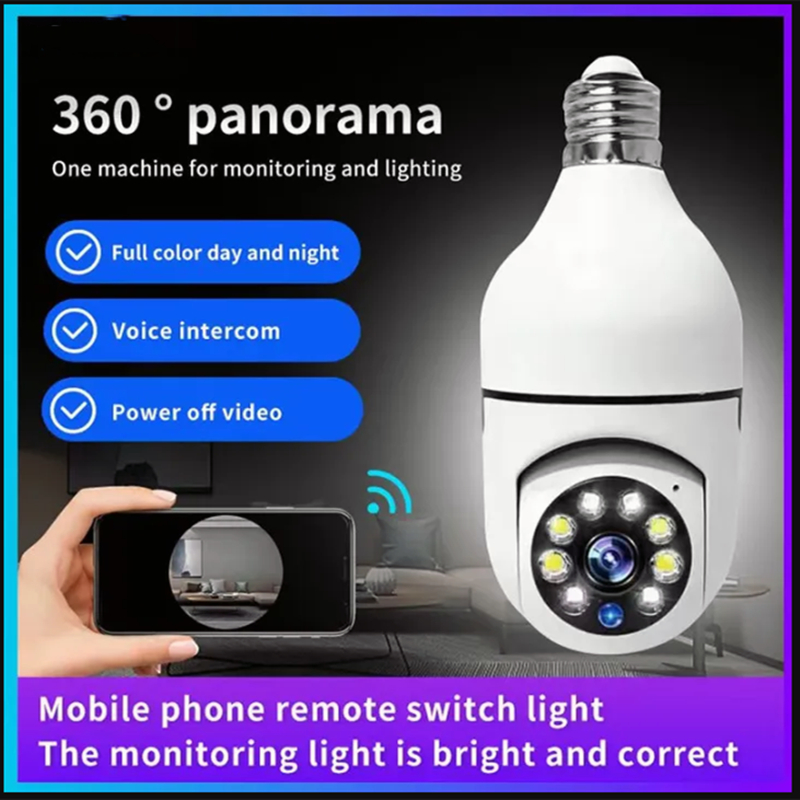 Cctv Bulb Camera 360 Ip Full Hd 1080p Wifi Outdoor View Via Mobile ...