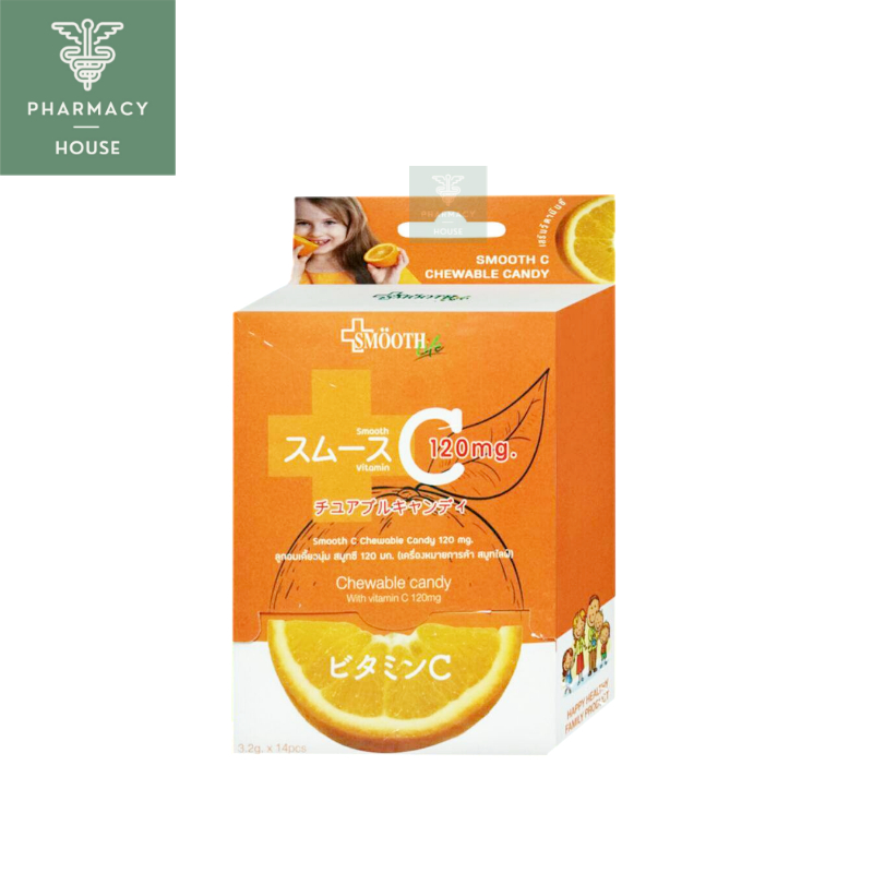 Smooth E Life Vit C Chewable Candy 120 mg. Vitamin Gummies Jelly 14pcs ...