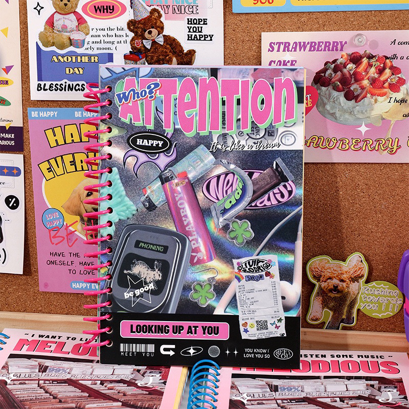 (B19)Y2k Retro Cover Loop Spine Notepad | Shopee Philippines
