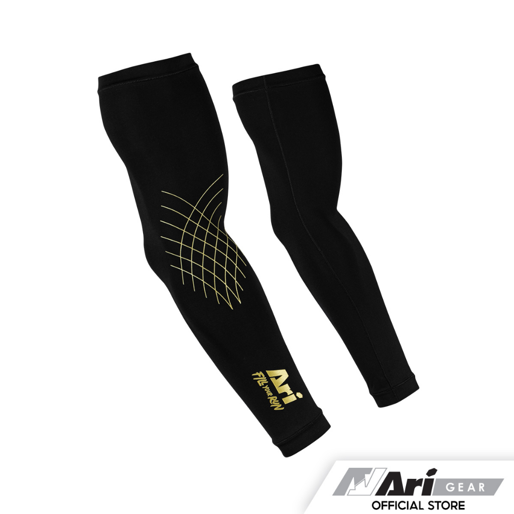 ARI COMPRESSION ARM SLEEVESBLACK/GOLD/BLACK Armband BLACK Shopee