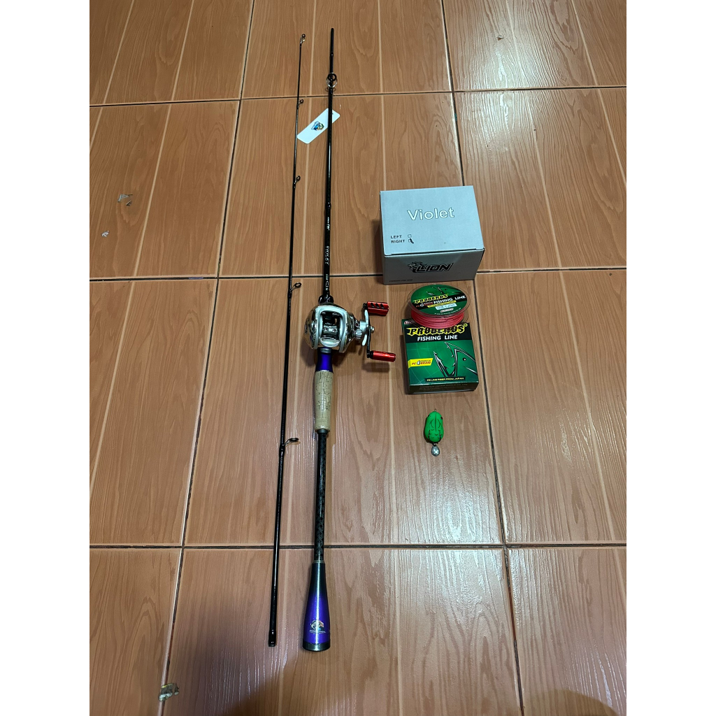 Ready To Fall Rod Violet Weight 8-15lb Chrome Hoist Lion | Shopee ...