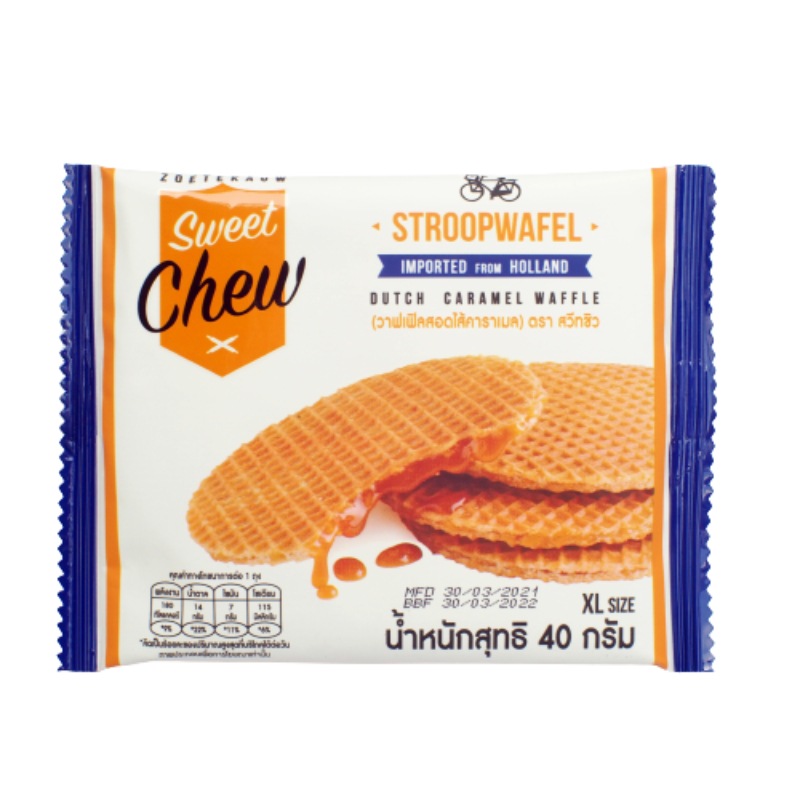 Sweet Chew Stroop Waffle With Caramel 40gStroopwafel Dutch 40g