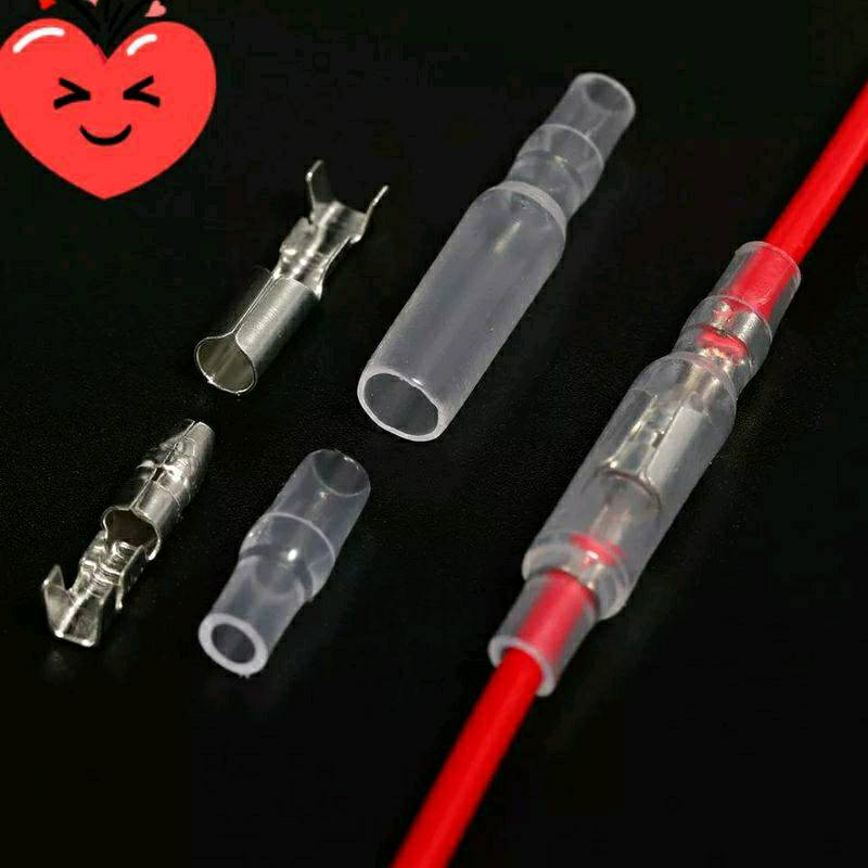 Silver Round Fishtail Wire Connector Male Female | Shopee Philippines