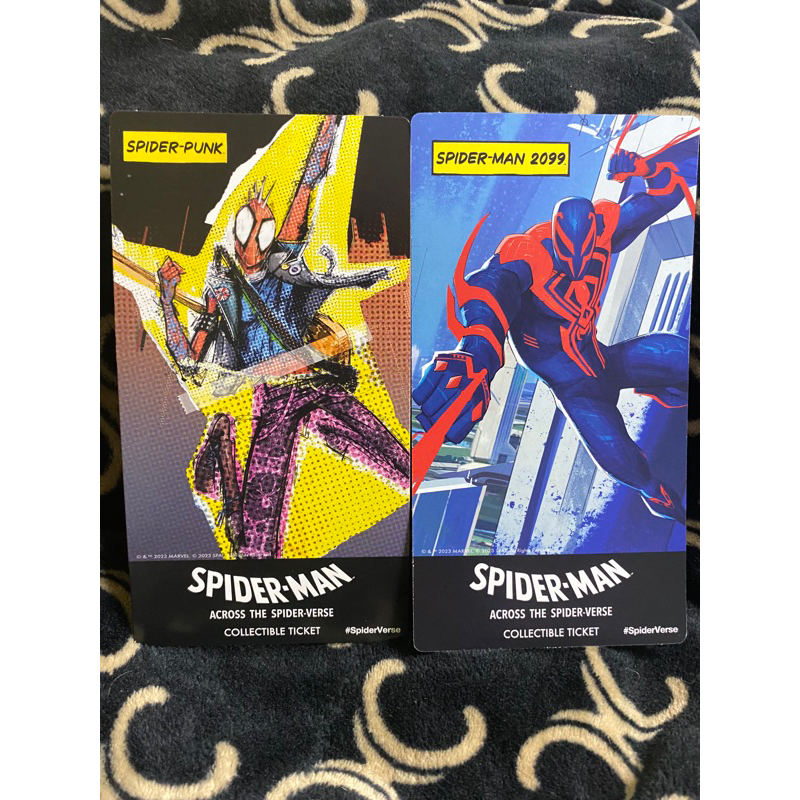 Front Rear Card SPIDERMAN ACROSS THE SPIDERVERSE COLLECTIBLE TICKET