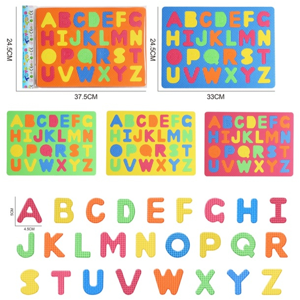 Foam Board Learning ABC And Numbers Big Plate 24.5x33 Cm | Shopee ...