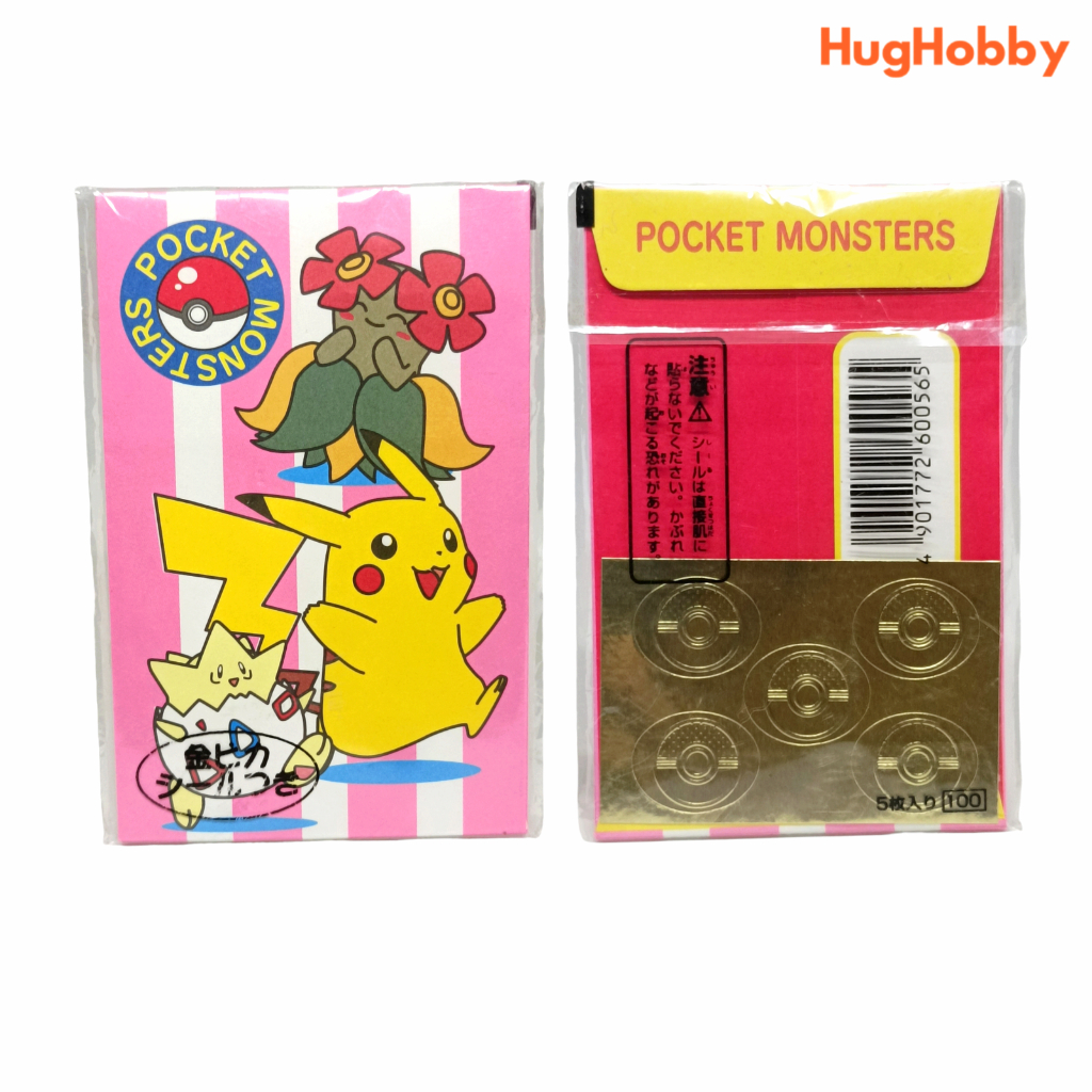 Vintage 90s Showa Note Tomy Pokemon Pochi Bukuro + Gold Pika Sticker [1 ...