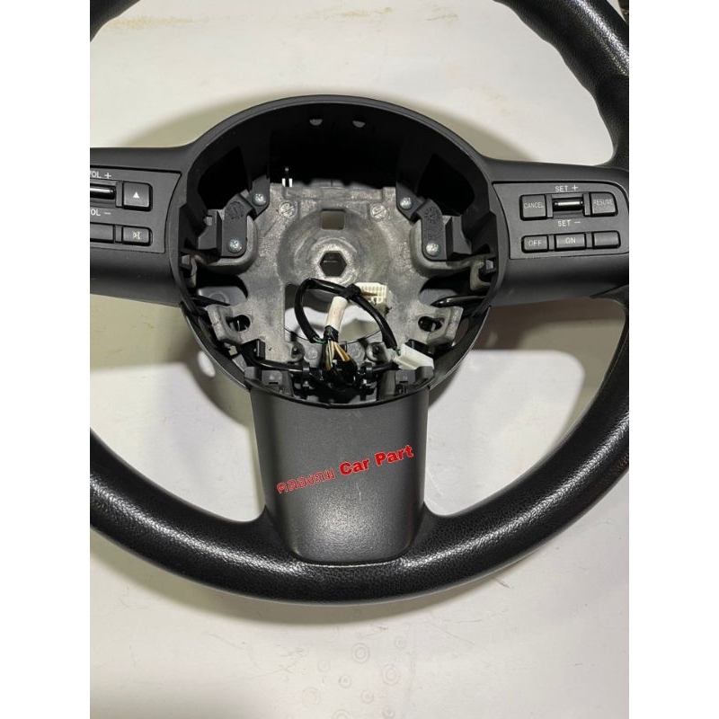 Mazda 2 Steering Wheel Without airbag Ball Original Use With Function Vinyl Beautiful Condition