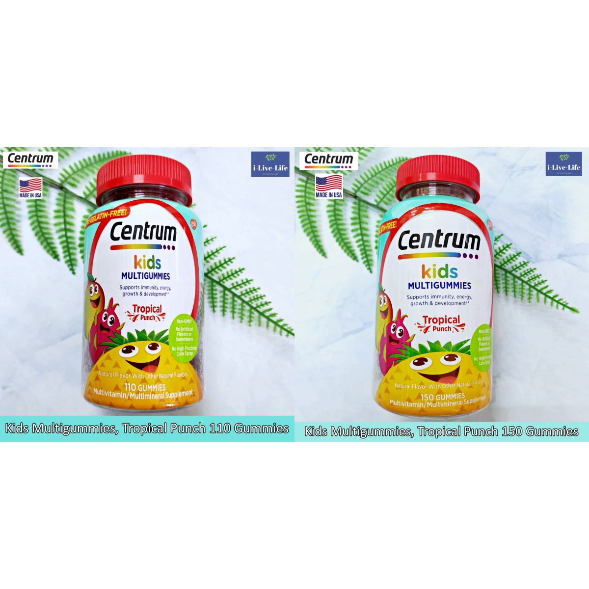 Centrum-Kids Multigummies Tropical Punch A Multivitamin For Children ...