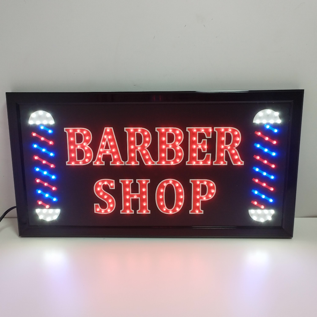 Led Light Sign SHOP Running Letter BARBER | Shopee Philippines