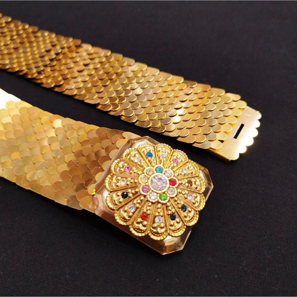 Accessories Gold And White Diamond Fish Scale Belt [Children Can Wear ...