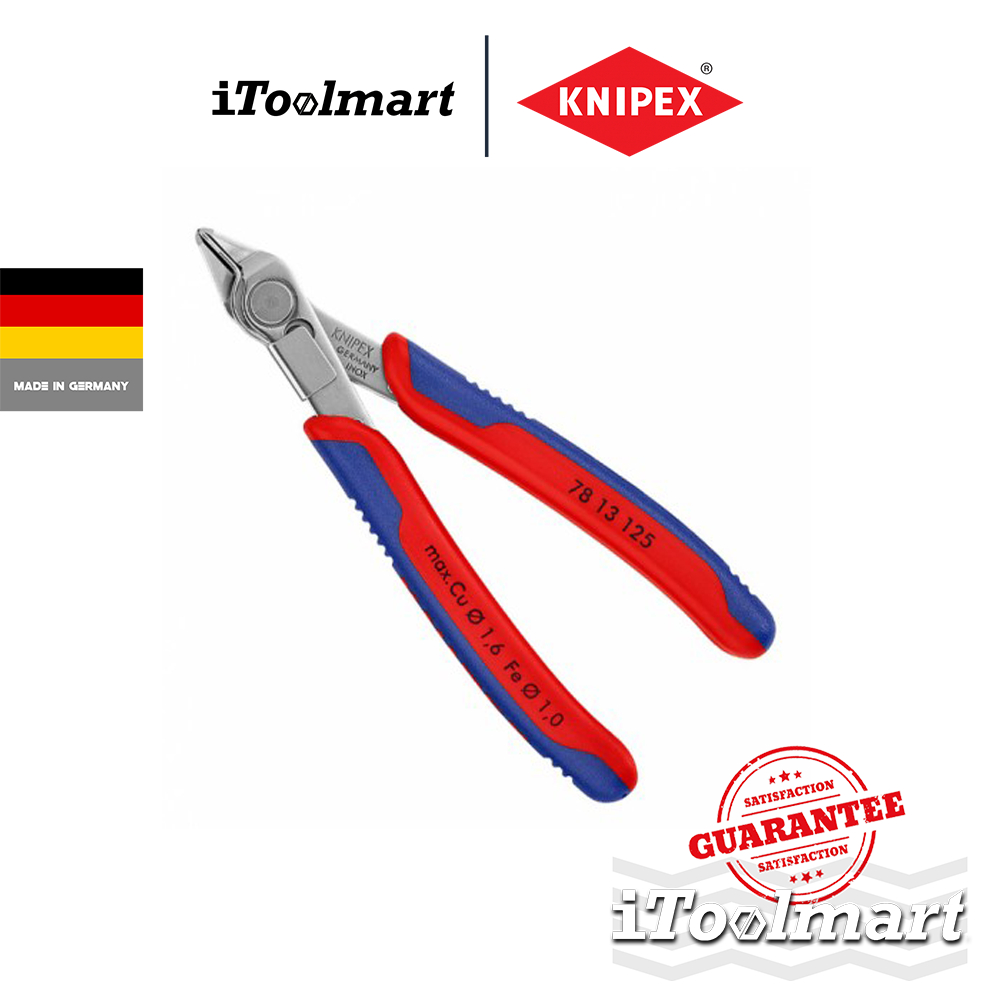 KNIPEX Cutting Pliers (ElectronicSpring) 78 13 125 SB Size 125 Mm
