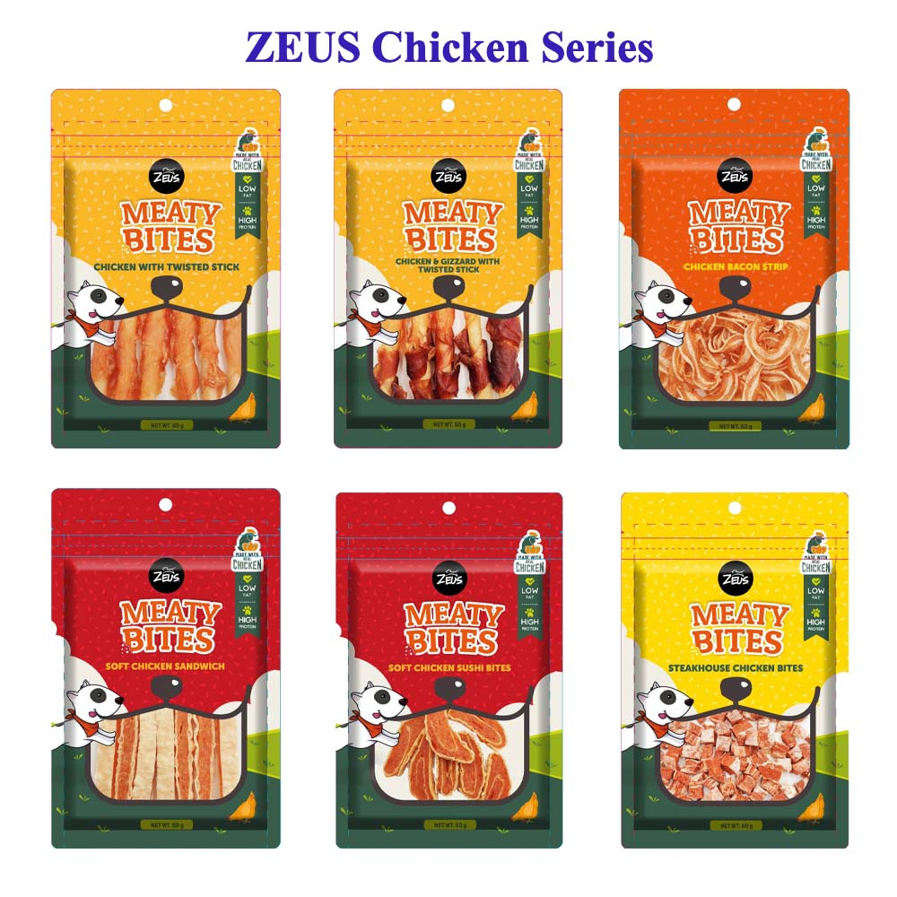 Zeus Meaty bite 6 Types Of Chicken Dog Snacks Fragrant Delicious High ...