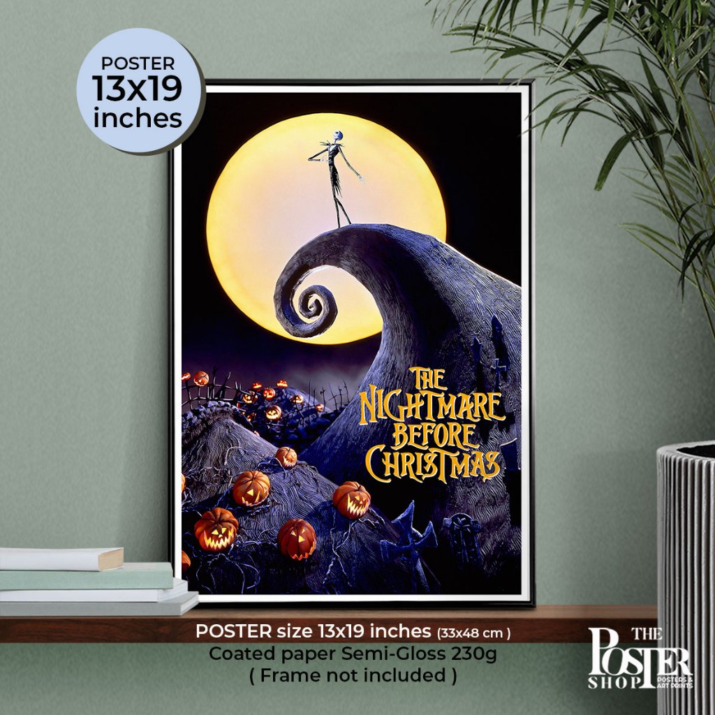 The Nightmare Before Christmas Poster (1993) Tim Burton stop-motion ...