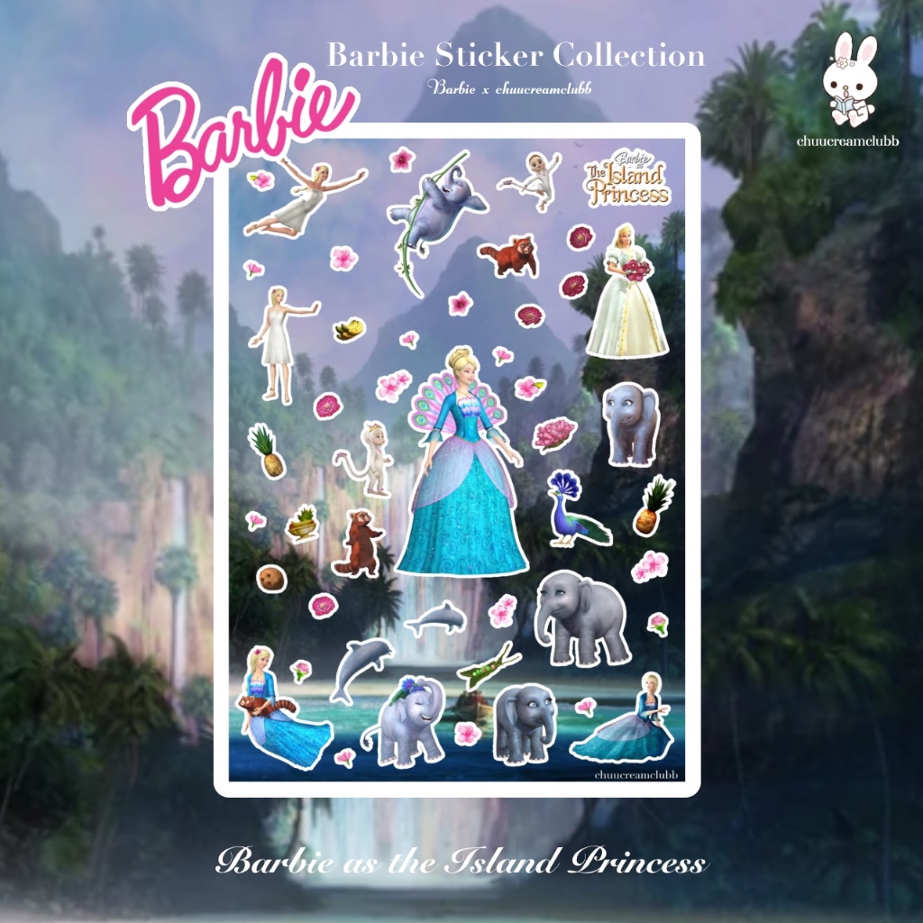 Barbie Sticker Collection (Barbie as the Island Princess) | Shopee ...
