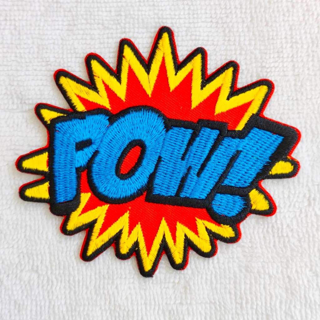 Iron Man Patch Alphabet POW Text Wording Sticker Velcro Badge ...