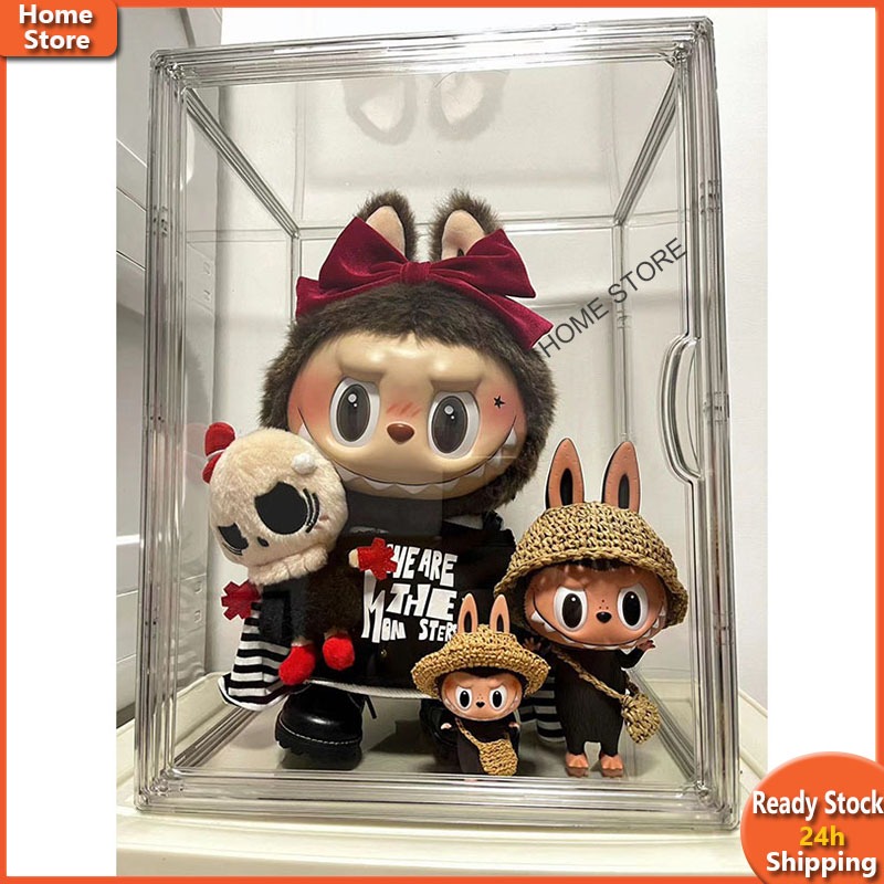 Labubu Acrylic Display Case Transparent Base Model Cover Box | Shopee ...