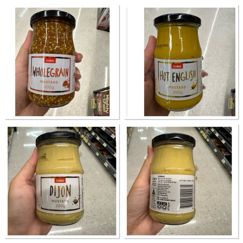 Coles Wholegrain Mustard 200 G. Sauce Brand/Hot English/Dijon Shopee