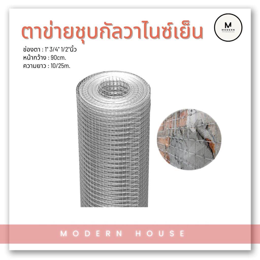 Wire Mesh (Galvanized) Square Cold Plated Eye 1