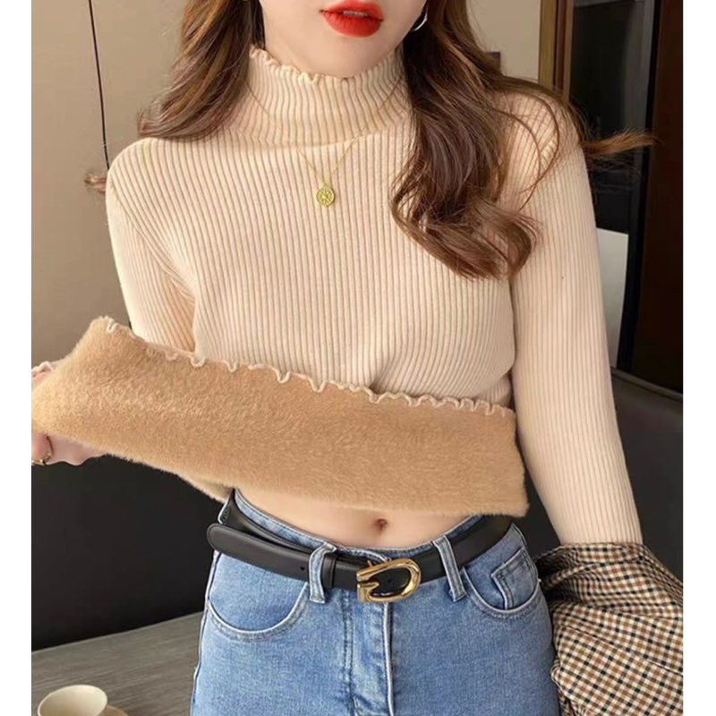 Upgraded Version Of Fur-Lined Climbing Collar Decorated With Wavy Hem ...