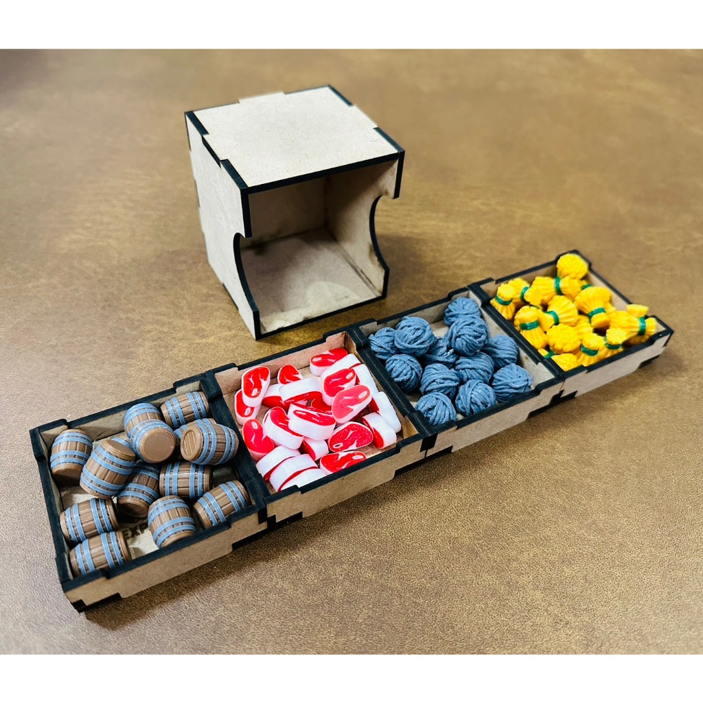 [Laser-Cut] Stackable Resource Tray for Board Game/Card Game-Set With ...