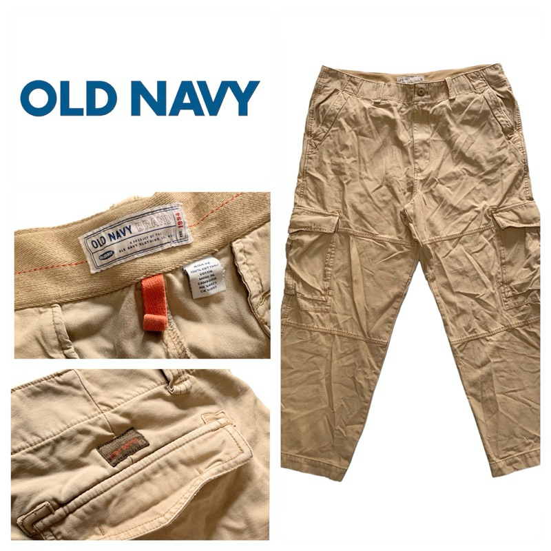 Old navy Men's Cargo Long Pants Thick Big Size (Damaged) Shopee