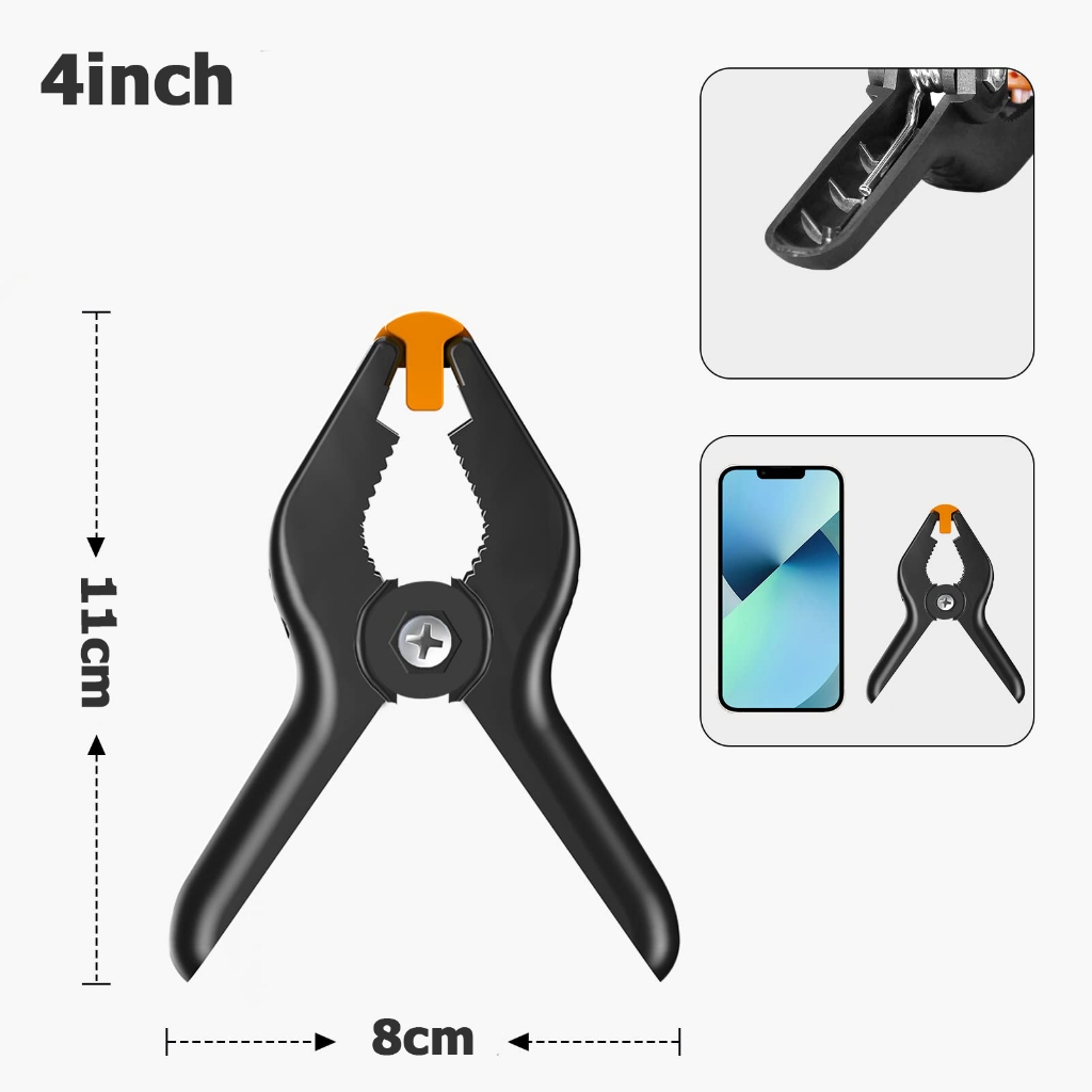 Heavy Duty Spring Clamps With Spirit Level, ABS Plastic Clips For Woodworking, Backdrop