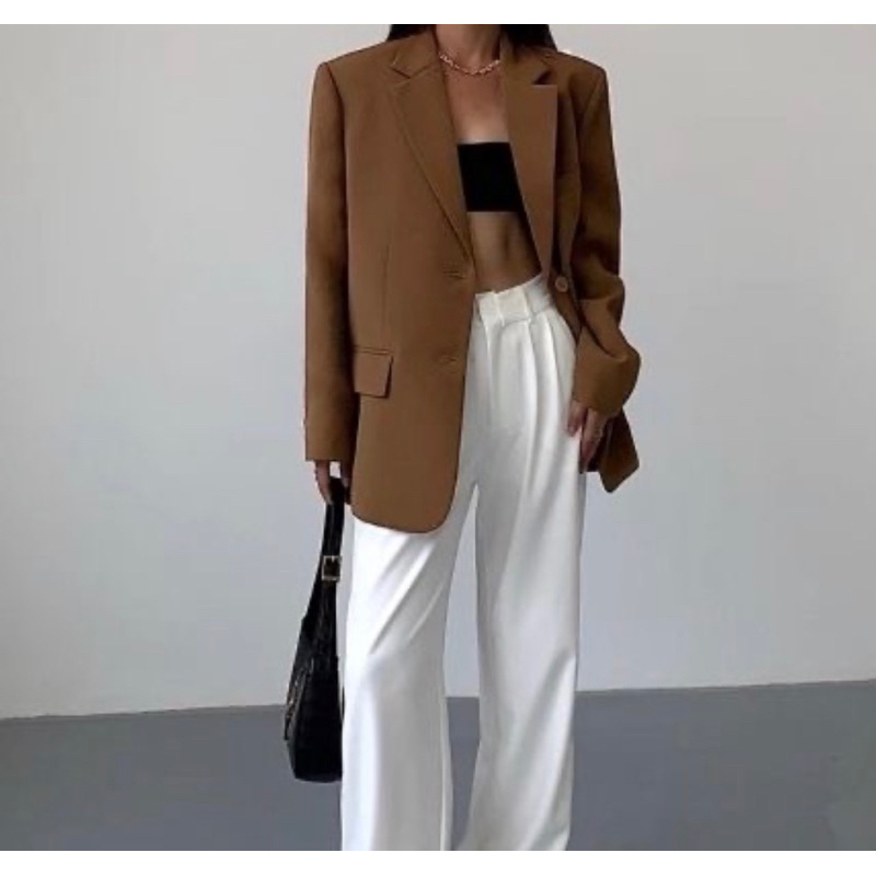 Chole G: Lissa Oversize Barzer Popular Blazer | Shopee Philippines