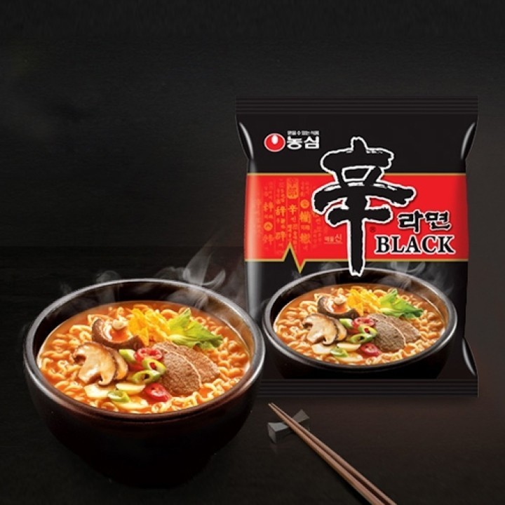 Korean Mama Chin black premium Beef Soup Flavor nongshim shin ramyun ...