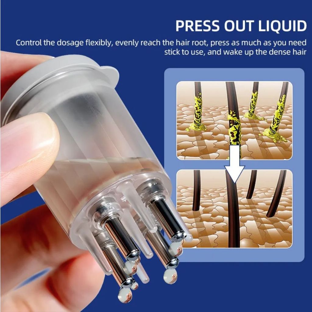 Scalp Medicine Comb Oil Massage Brush Roller Ball System Release The