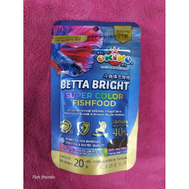 OKIKO BETTA BRIGHT Fish Food High Protein Accelerated Formula. Shopee