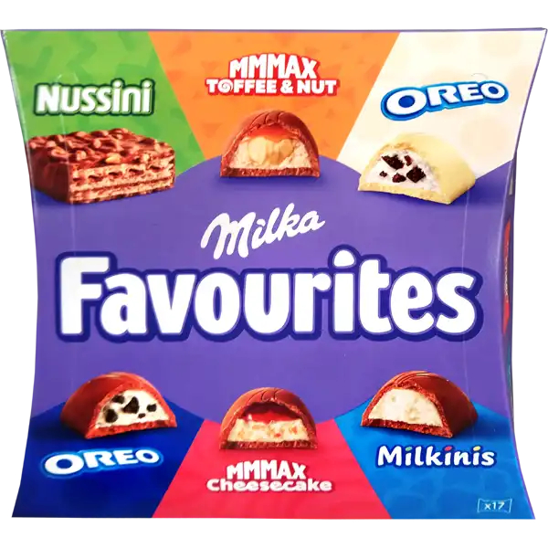 Milka Favourites Mini Chocolate Comes In 6 Flavors Weighing 158 Grams ...