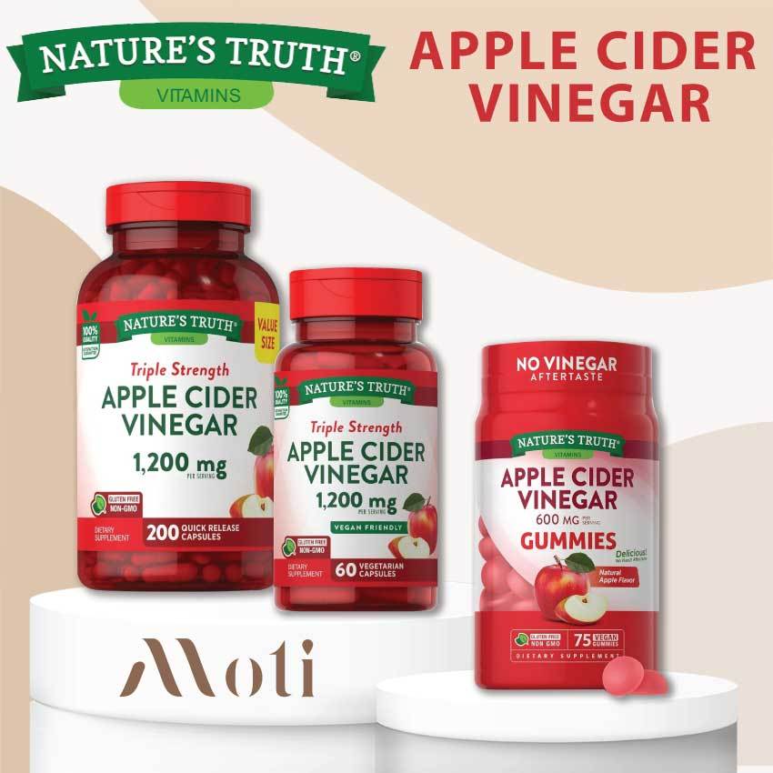 Natures Truth Apple Cider Vinegar 1200mg600mg Vegan Gummies Shopee Philippines 4510