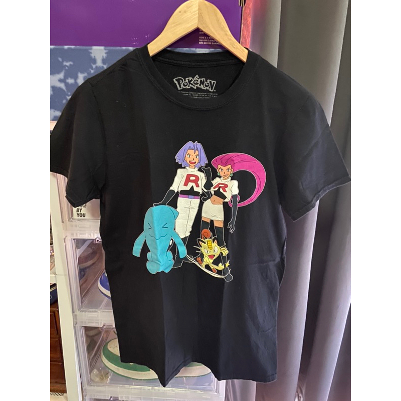 Pokémon Team Rocket Black Tshirt Second Hand Short Sleeve Shirt ...