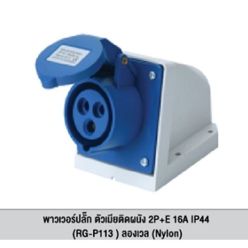 Longwell Power Plug Female Wall Mount 2P+E 16A IP44 RG-P113 (Nylon ...