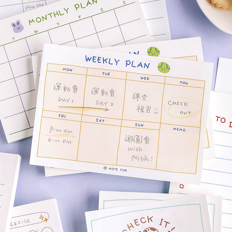 planner note 3 Size Paper 50-100 Sheets | Shopee Philippines