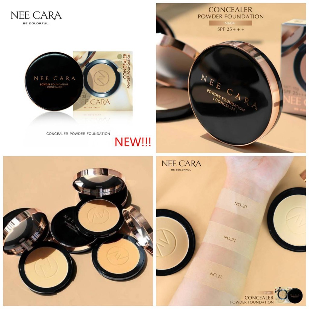 Soft Light Powder Cake N604 Nee cara The Outstanding Waterproof Sweat ...