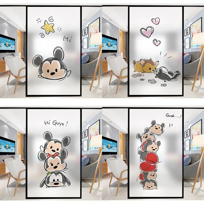 Cartoon Window Film Solid Light Blocking Cute Mouse Pattern For ...
