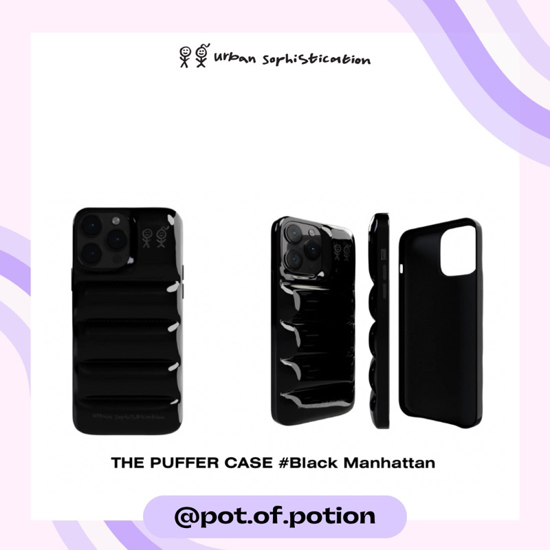 Urban Sophistication Puffer／iPhone16 the-puffer-case-noir-392746.