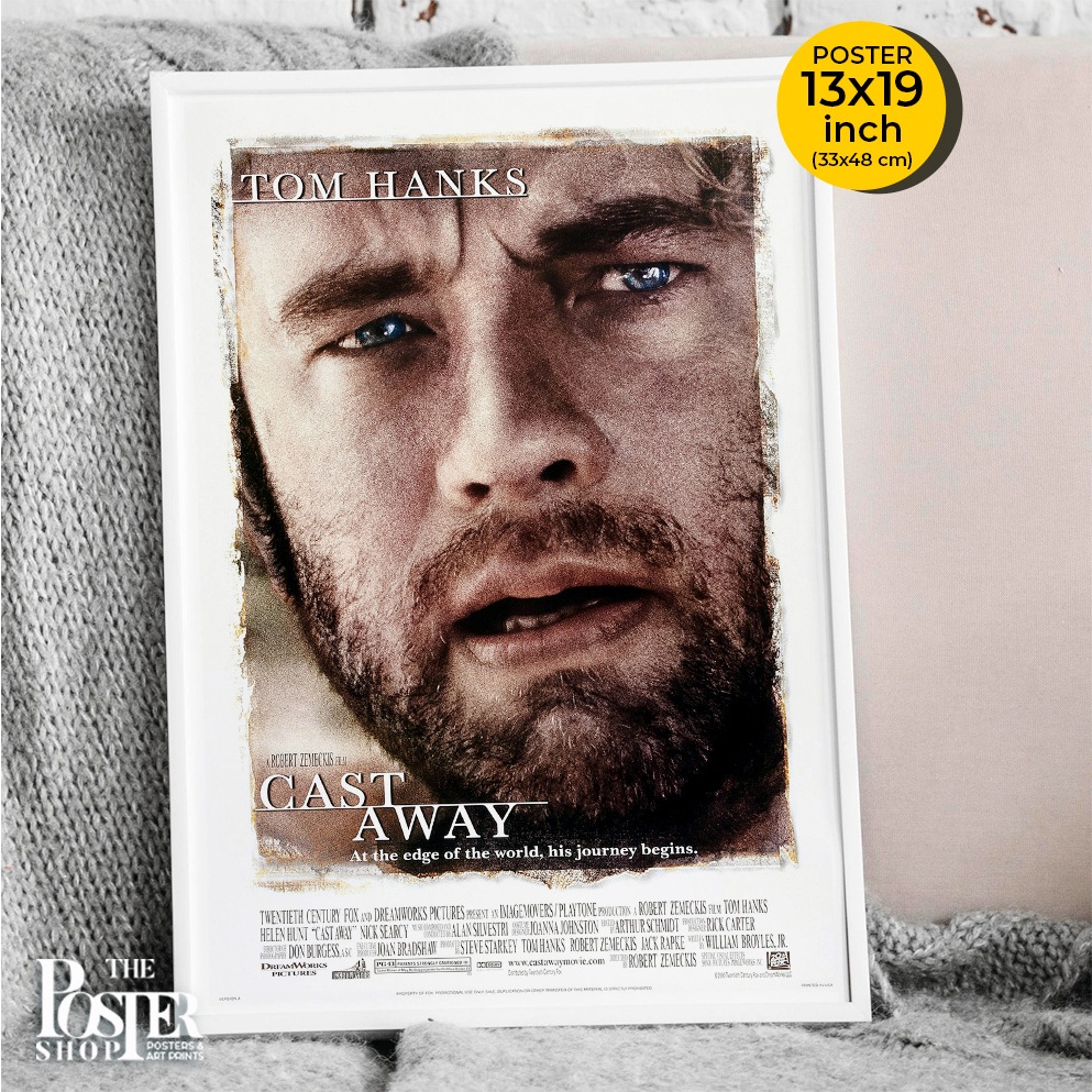 Poster Cast Away Movie Tom Hangs Movies In 1999 Size 13x19 Inches ...