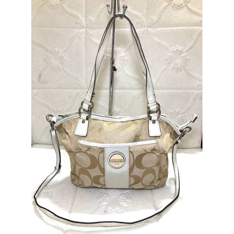 crossbody Bag coach Fabric Work About Base 11 Height 9.5 Inches. Second Hand According To Usage Condition Shopee Philippines