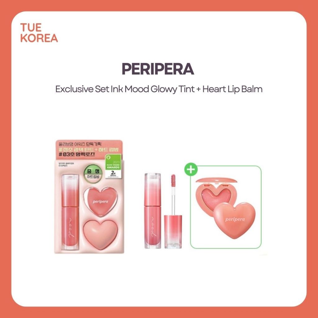 Peripera Exclusive Set Lipset From Olive Young | Ink Mood Glowy Tint ...